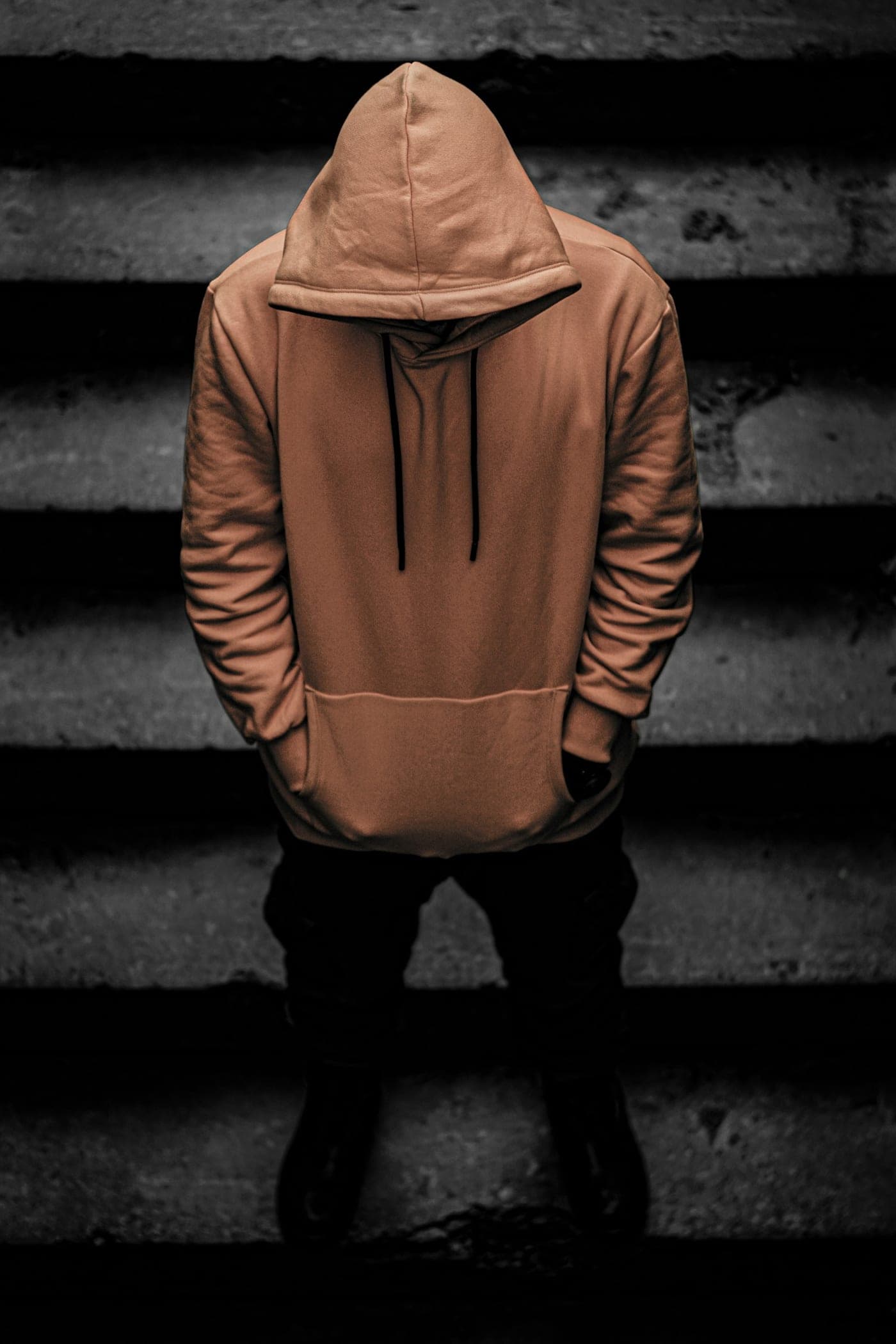 Blank heavyweight hoodie showing fabric, rib and construction details